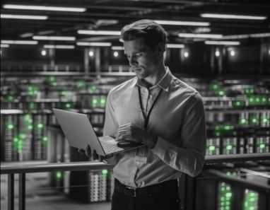 trader on laptop
